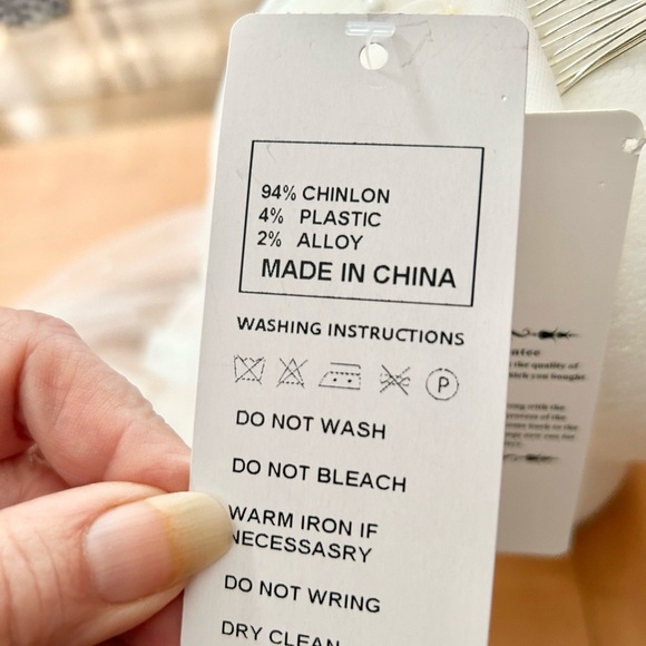 New wedding veil with comb very long beaded pearls beautiful - Picture 10 of 10